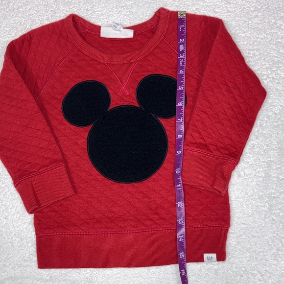 Disney gap Mickey Mouse red quilted loom sweatshirt 2t - Picture 2 of 8